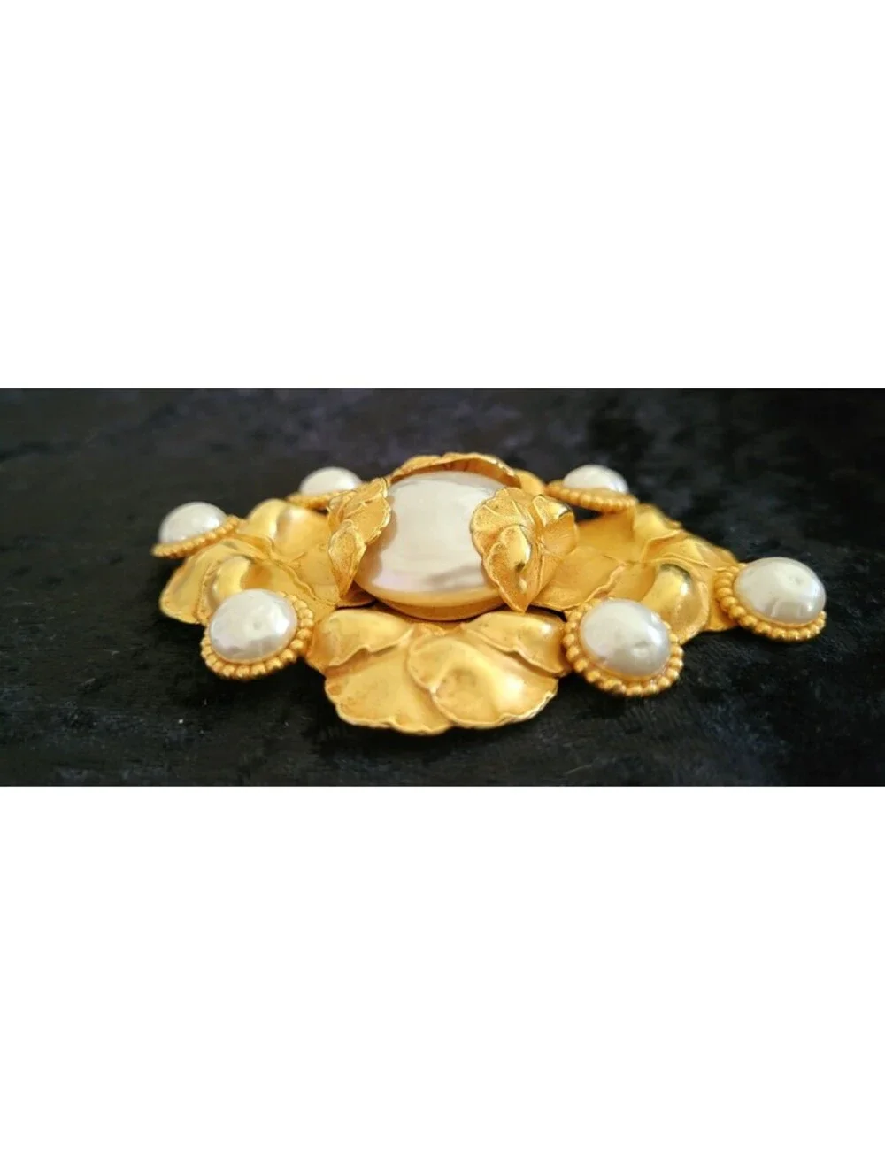 Rare gold-tone brooch by Dominique Aurientis